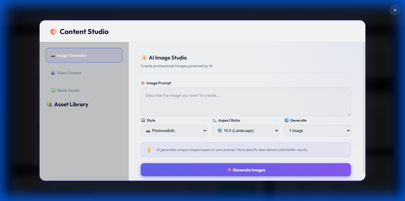 Content Studio Preview